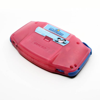 Nintendo Game Boy Advance Video Game Console - PinkBlue - Wario Ware Edition - Custom Built