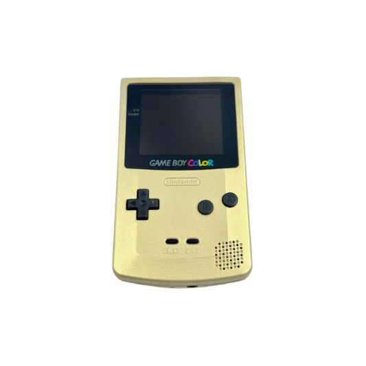 Nintendo Game Boy Color Video Game Console - Gold - Backlit TFT LCD Screen - Custom & Upgraded