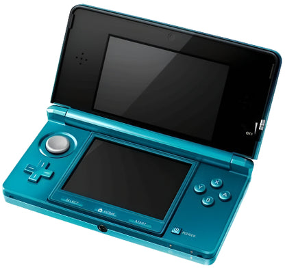 Nintendo 3DS Video Game Console (Restored) - Aqua Blue - 32GB - Custom Bundle