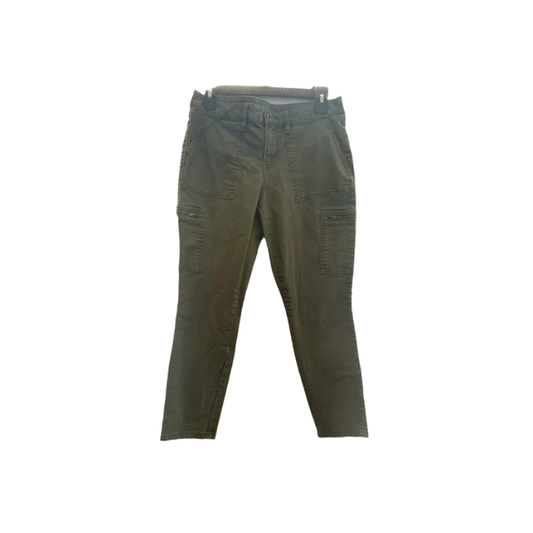 A.N.A. Womens Denim Pants Skinny Ankle Petite - Green - 8P - Very Good