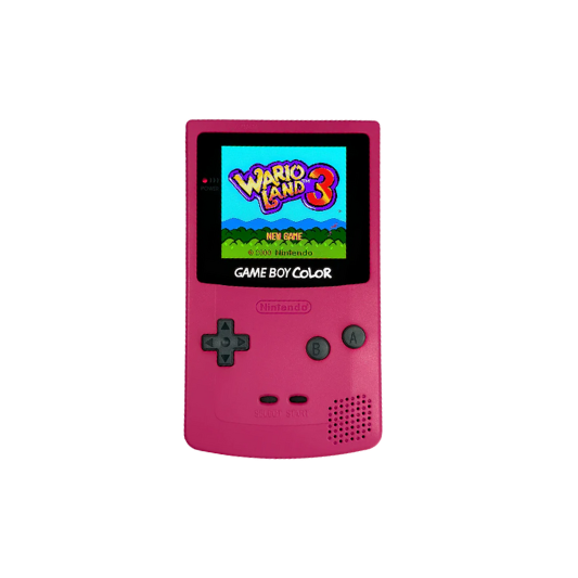 Nintendo Game Boy Color Console - Berry Red - AMOLED XL LCD Touch Screen - Custom Built & Upgraded