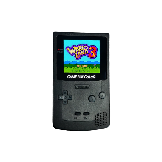 Nintendo Game Boy Color Video Game Console - Black - AMOLED XL LCD Touch Screen - Custom Built & Upgraded