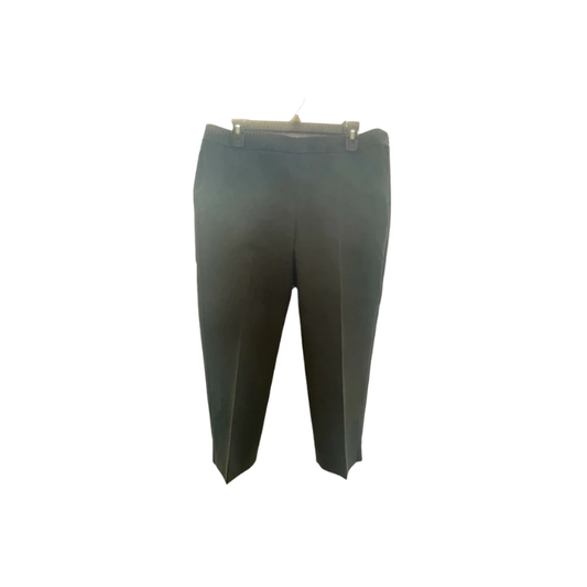 Talbots Womens Capri Pants Chatham Crop Side Zip Petite - Black - 12P - Very Good