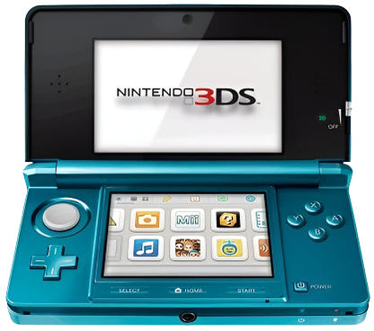 Nintendo 3DS Video Game Console (Restored) - Aqua Blue - 32GB - Custom Bundle