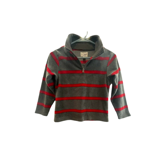 Childrens Place Kids Pullover Zipper Striped - Gray  - 56 - Very Good