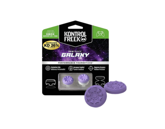 KontrolFreek FPSFreek Galaxy Purple Thumbsticks - Xbox SeriesX|S & One - Mixed‑Rise Dual Grip - New