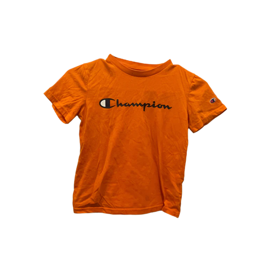 Champion Youth Boys T-Shirt Active Stitched Logo - Orange - 7 - Very Good