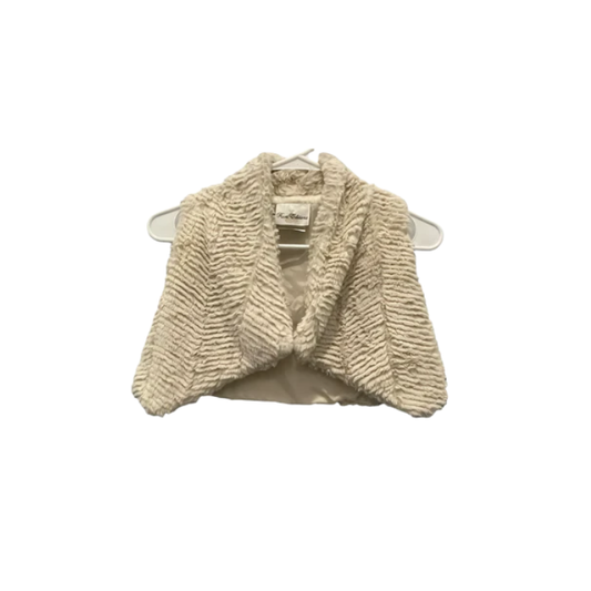 Rare Editions Kids Vest Faux Fur - White - 6x - Like New
