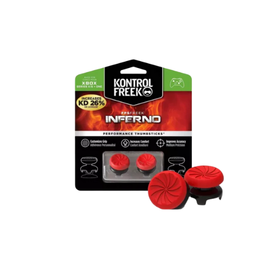 KontrolFreek FPSFreek Inferno Thumbsticks - Xbox SeriesX|S & One - High-Rise Red Dual Grip - New