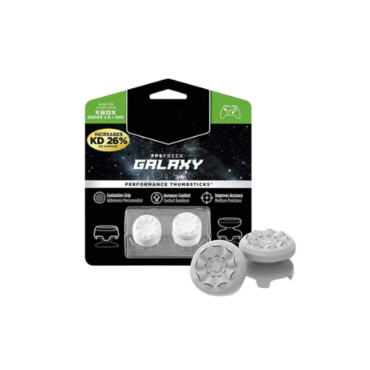 KontrolFreek FPSFreek Galaxy White Thumbsticks - Xbox SeriesX|S & One - Mixed-Rise Performance Dual Grip - New