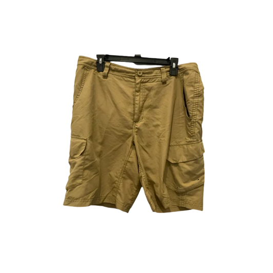 Magellan Mens Cargo Shorts Outdoor Cargo Pockets Fishing Elastic Waist - Khaki - 30 - Good
