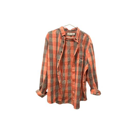 Old Navy Mens Button Down Shirt Everyday Casual Front Pocket - Coral - XL - Like New