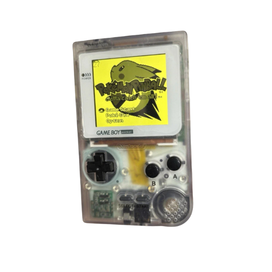 Nintendo Game Boy Pocket Console - Clear Edition - Custom & Upgraded