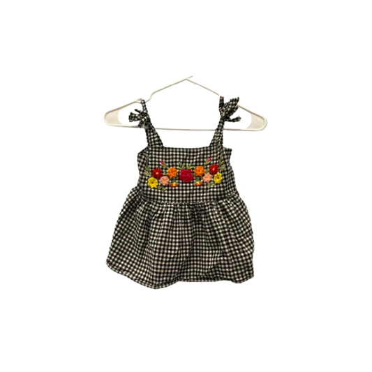 Arizona Kids Dress Floral Checkered - Black - XS - Very Good