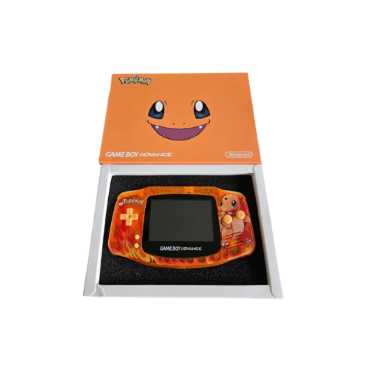 Nintendo Game Boy Advance Video Game Console - Orange - Pokemon Charmander Edition - Custom Built