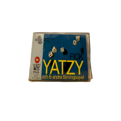 1983 Fick Yatzy & 8 Other Dice Games - Swedish Edition by Alga - Used - Vintage Flat Box