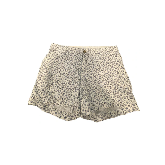 Old Navy Womens Shorts Floral Belt Pockets Summer - Blue - 4 - Very Good