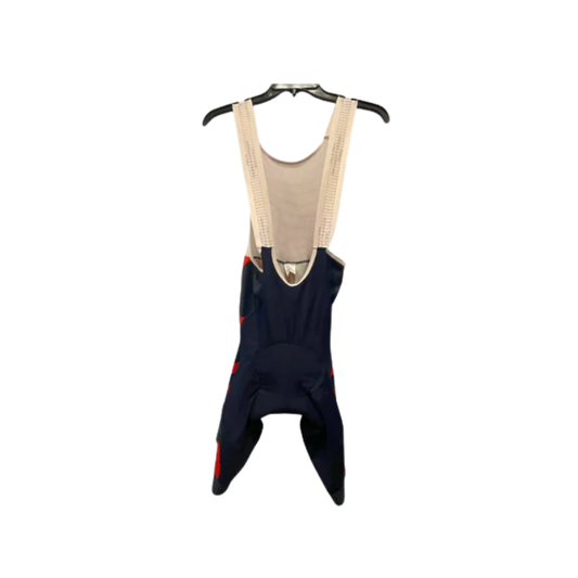 Fibr Mens Shorts Cycling Bib Padded Italian - BlueRedWhite - Medium - Like New
