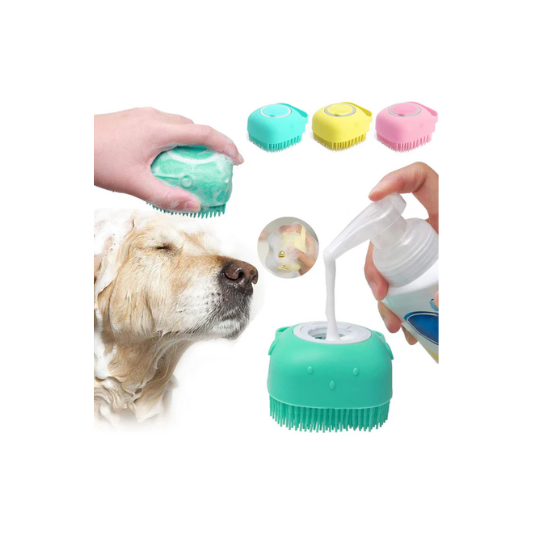 Silicone Soap Dispensing Scrubbing Brush for Dogs
