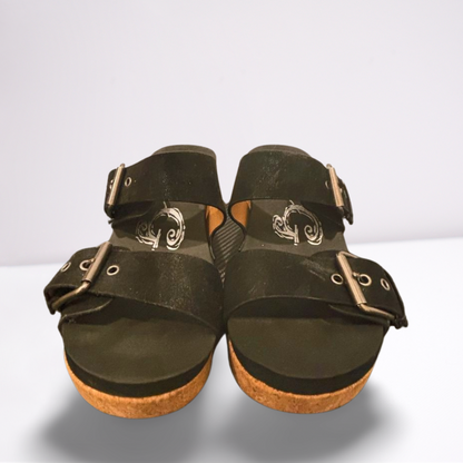 Very G Womens Wedges Shoes - Black - 9 - Very Good