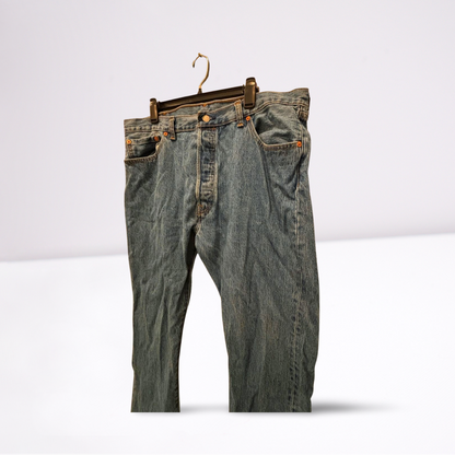 Levi Strauss Mens Jeans 501 Button Closure Classic - Blue - 40x32 - Very Good