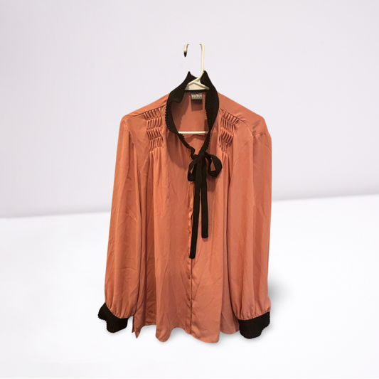 New York & Company Womens Blouse Balloon Sleeve - Coral - Like New