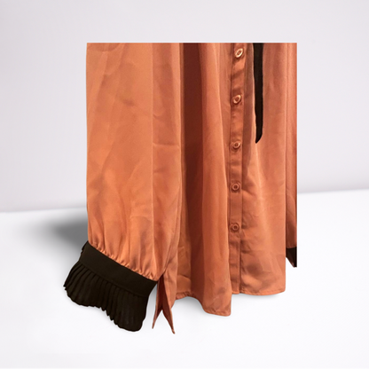 New York & Company Womens Blouse Balloon Sleeve - Coral - Like New