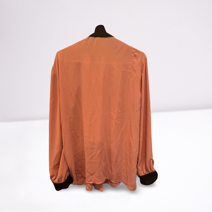 New York & Company Womens Blouse Balloon Sleeve - Coral - Like New