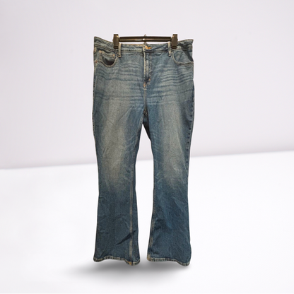 Old Navy Womens Jeans Flare Secret Smoth Extra High-Rise - Blue - 16 - Very Good