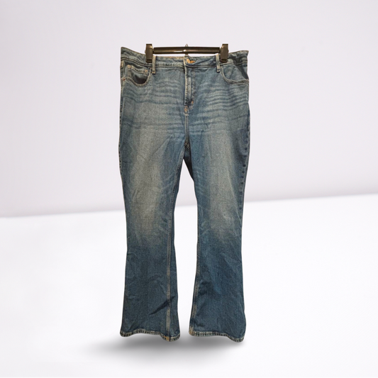 Old Navy Womens Jeans Flare Secret Smoth Extra High-Rise - Blue - 16 - Very Good
