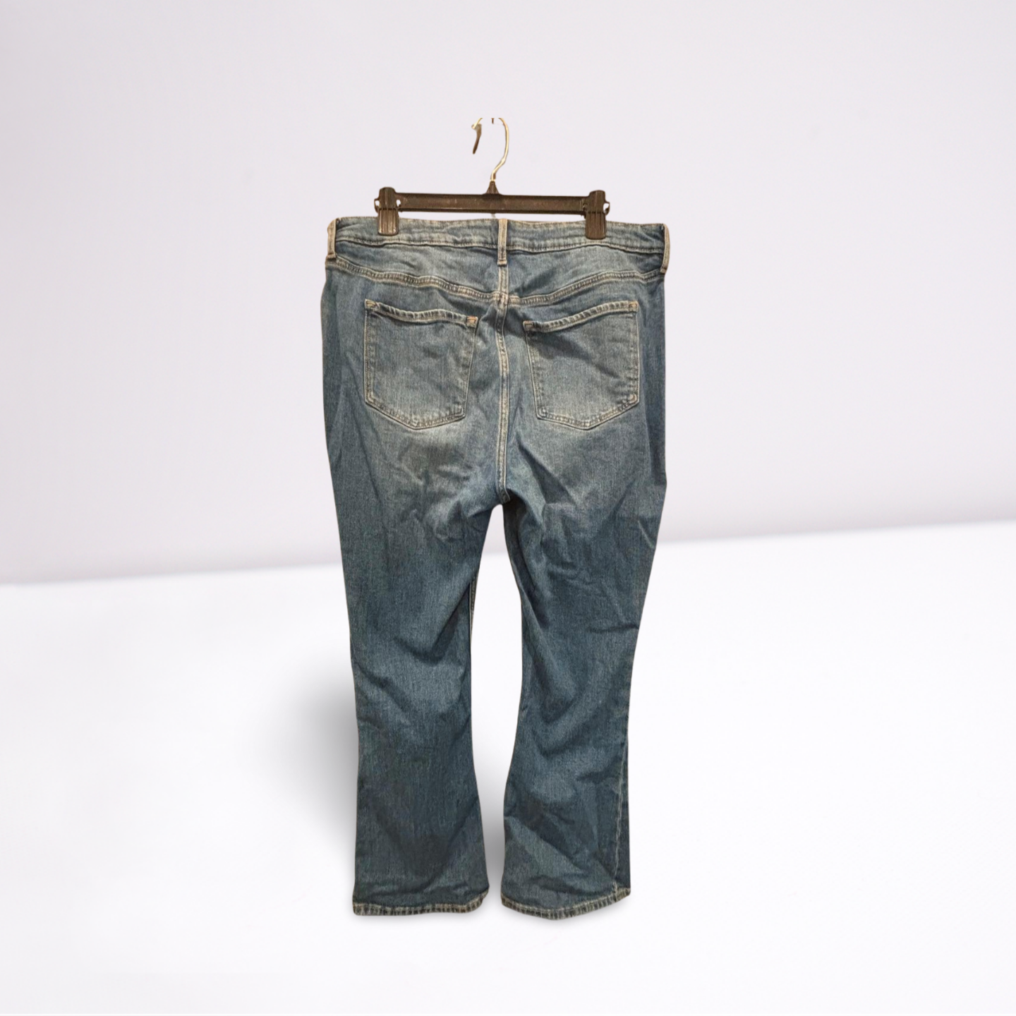 Old Navy Womens Jeans Flare Secret Smoth Extra High-Rise - Blue - 16 - Very Good