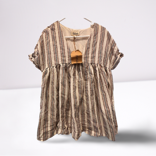 Listicle Womens Blouse Flowy Faded - Blue  White- Small - Like New