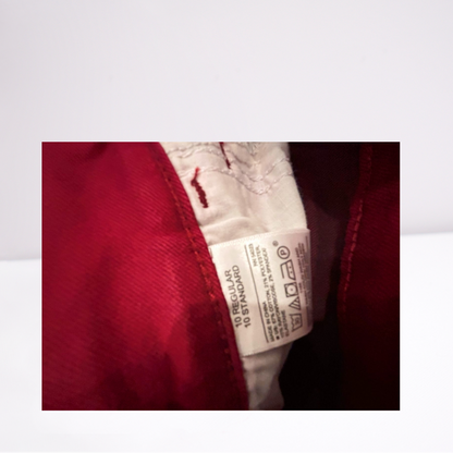 Old Navy Womens Jeans Rockstar Mid-Rise Regular - Red - 10R - Like New