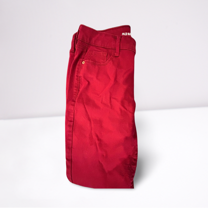 Old Navy Womens Jeans Rockstar Mid-Rise Regular - Red - 10R - Like New