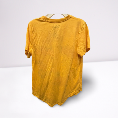 Disney Youth Girls T-Shirt Winnie the Pooh & Tigger Graphic - Yellow - Youth L - Like New