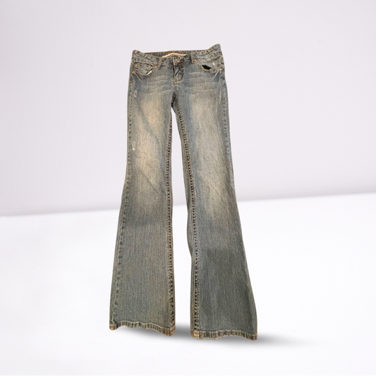 Womens Amethust Jeans Slightly Distressed Vintage  - Size 9 - Blue - Very Good