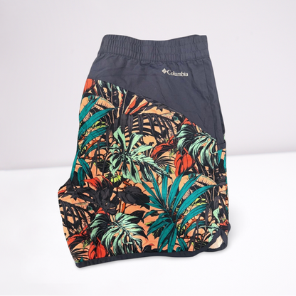 Columbia Womens Shorts Active Running Athletic Floral - Multi-color - XL - Very good