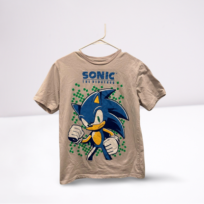 SEGA Youth Boys T-Shirt Sonic The Hedgehog Graphic - GreyBlueGreenYellowWhite - XL - Like New
