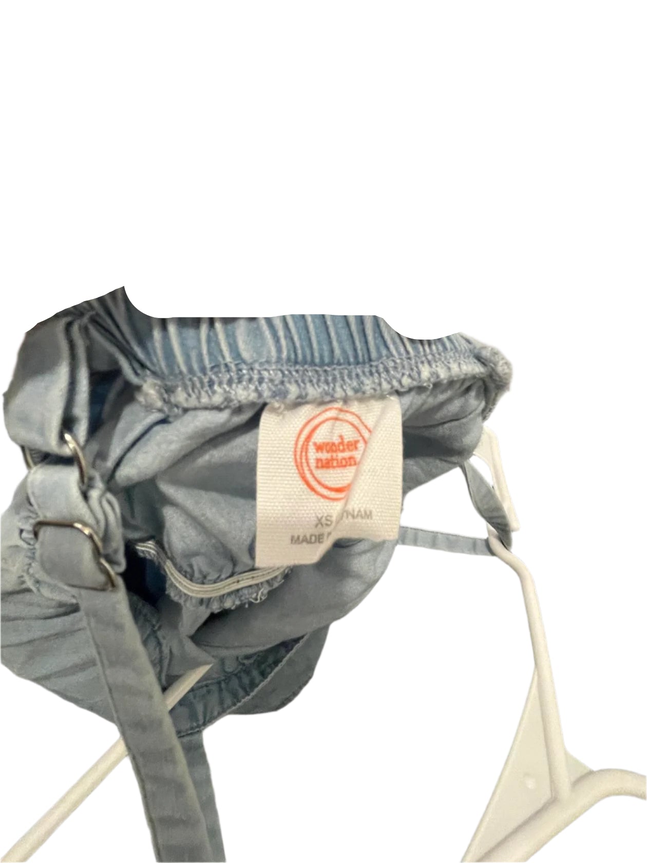 Wonder Nation Kids Romper Denim - Blue - XS - Very Good