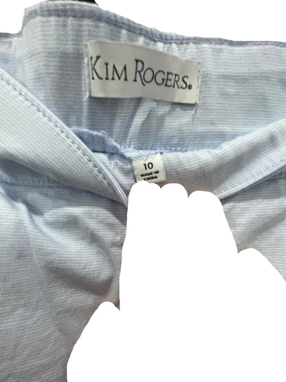 Kim Rogers Womens Capri Pants Pockets Straight Leg - Blue - 10 - Very Good