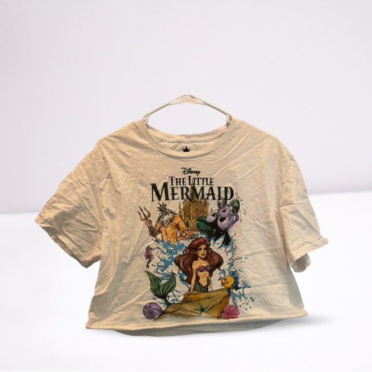 Disney Womens Crop Top The Little Mermaid - whitemulti-color - Large - Very good