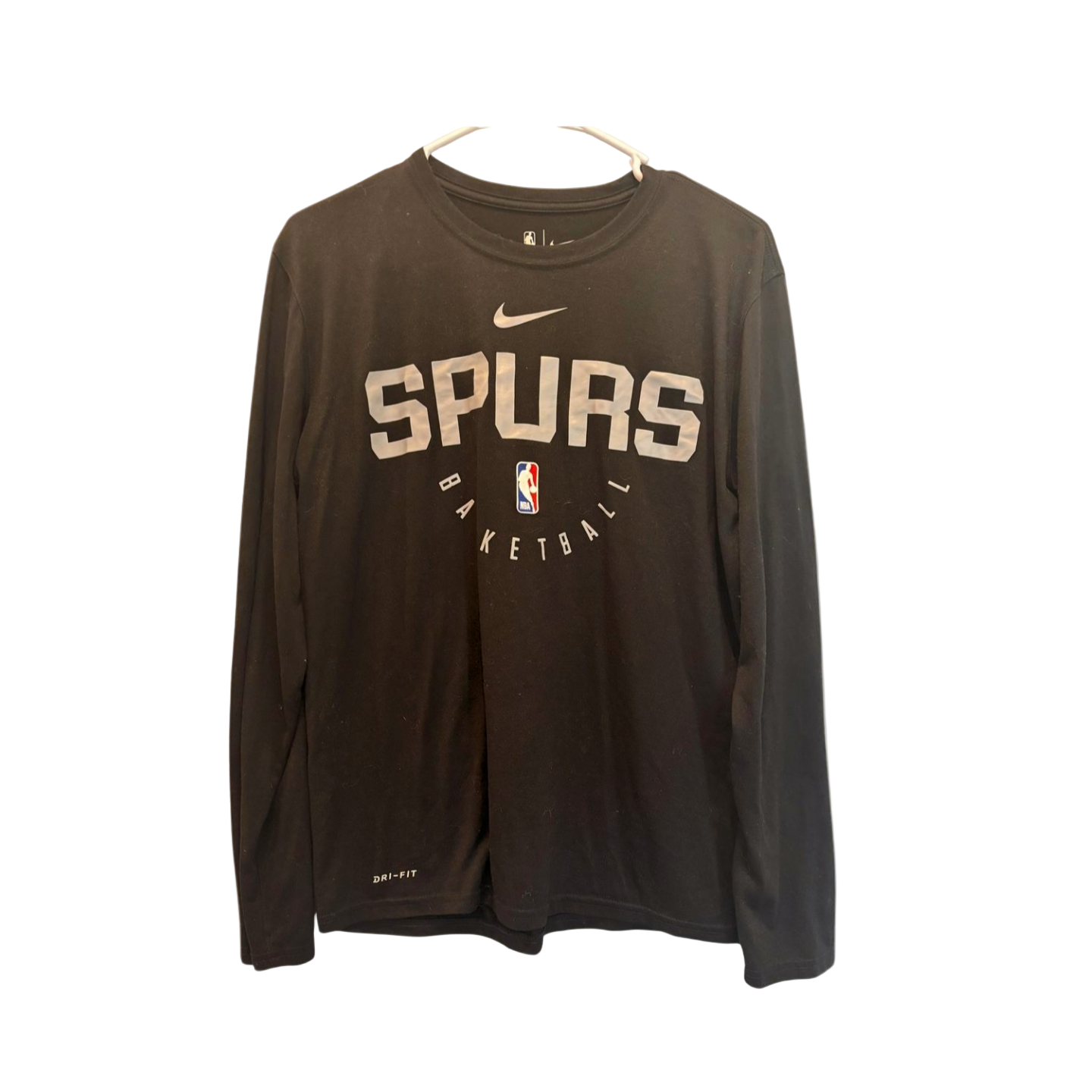 Nike Mens T-Shirt NBA San Antonio Spurs Gear - Black/Gray - Medium - Like New - Pic 1