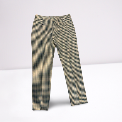 Kent & Park Mens Trousers Plaid Pants - Slate BlueWhite - 38x32 - Very good