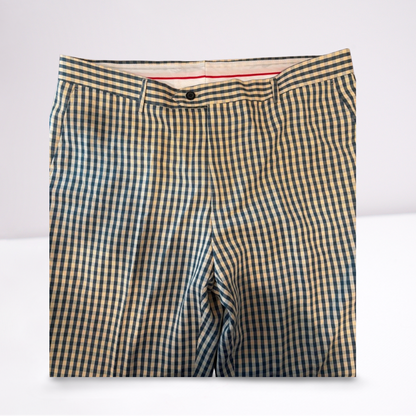 Kent & Park Mens Trousers Plaid Pants - Slate BlueWhite - 38x32 - Very good