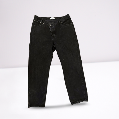 Abercrombie & Fitch Womens Jeans Dad High Rise - Black - 14 - Very Good