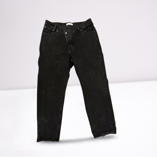 Abercrombie & Fitch Womens Jeans Dad High Rise - Black - 14 - Very Good