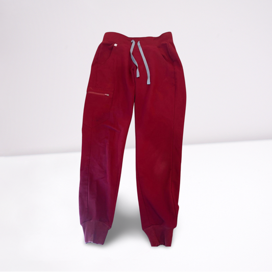 Figs Womens Scrub Pants Nursing - maroon - XS - Very good