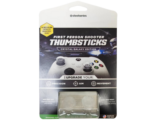KontrolFreek FPSFreek Crystal Galaxy Thumbsticks - Xbox SeriesX|S & One - Mixed‑Rise Performance Dual Grip (Clear) - New