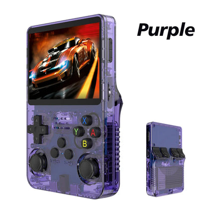 RetroWorldGames R36S Handheld Video Game Console - Purple - Customized