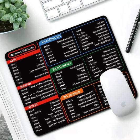 Mouse Pad Shortcuts for Office Excel Word PPT - Standard Size - New